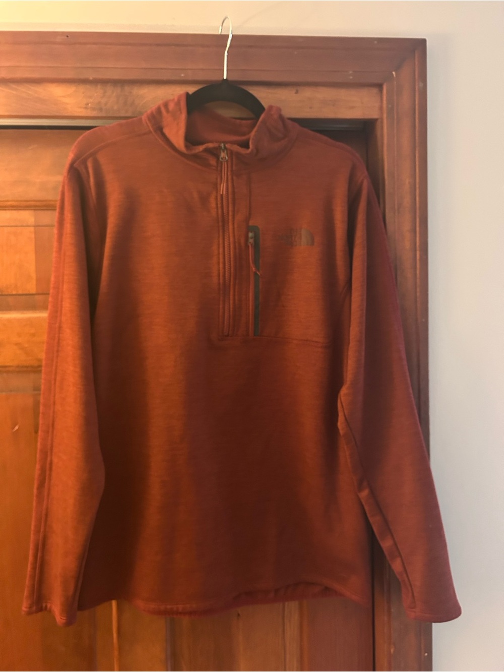 North Face Men’s Brick Red Canyon Lands 1/4 Zip Fleece Sweater